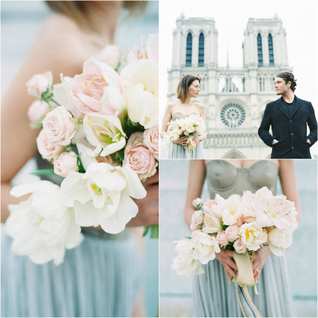 A collage of flowers from a wedding by Laetitia Mayor