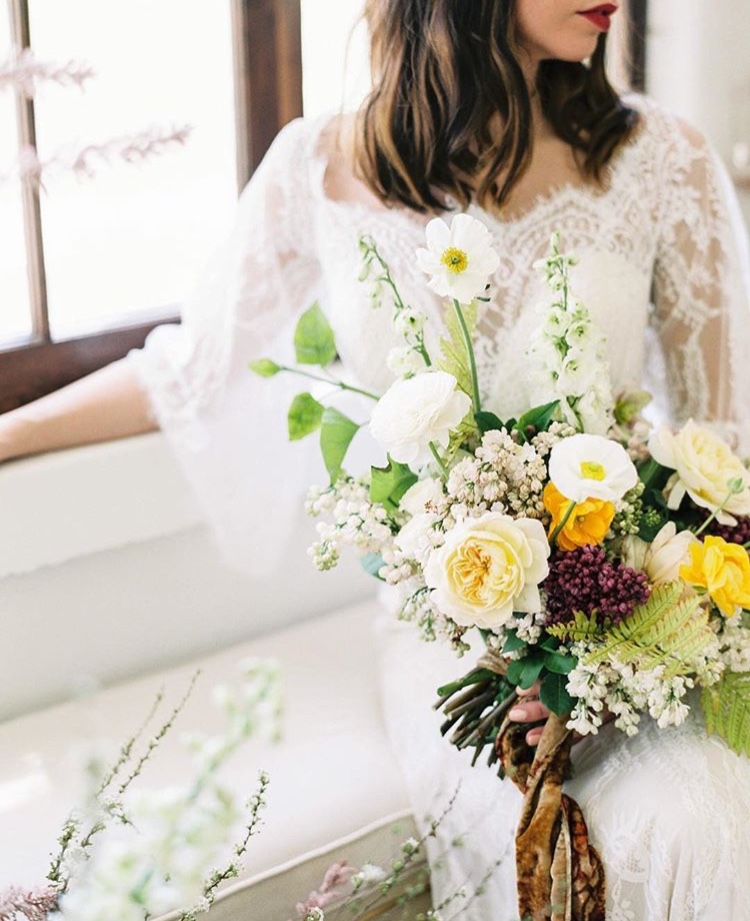 A white bouquet by Kelly Mendenhall