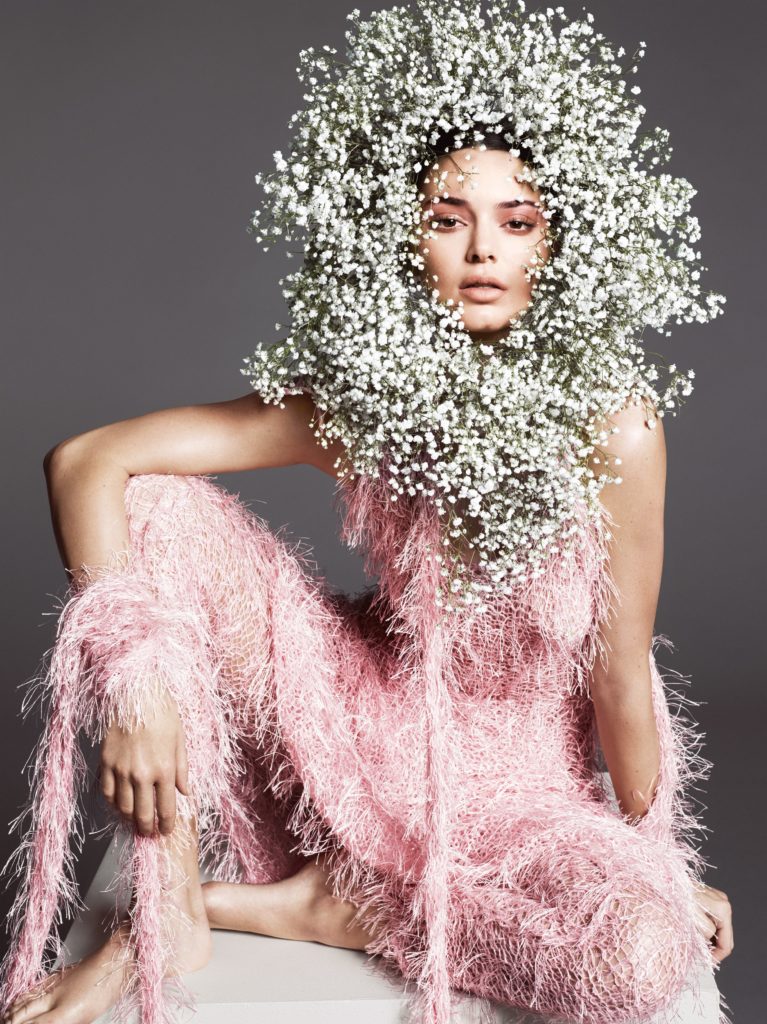 A model in a baby's breath head covering by Phil John Perry
