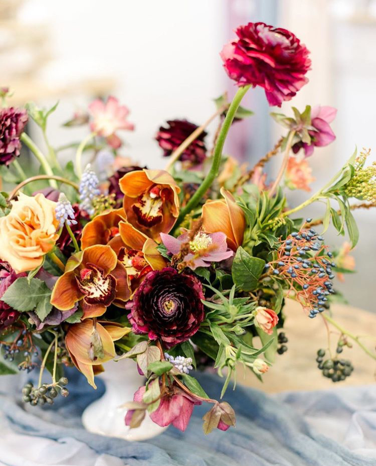 A colorful floral arrangement by Semia Dunne