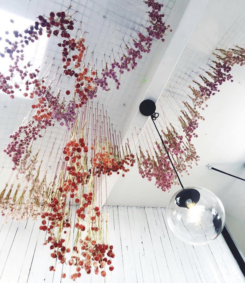 Hanging floral design by Natalie Gill