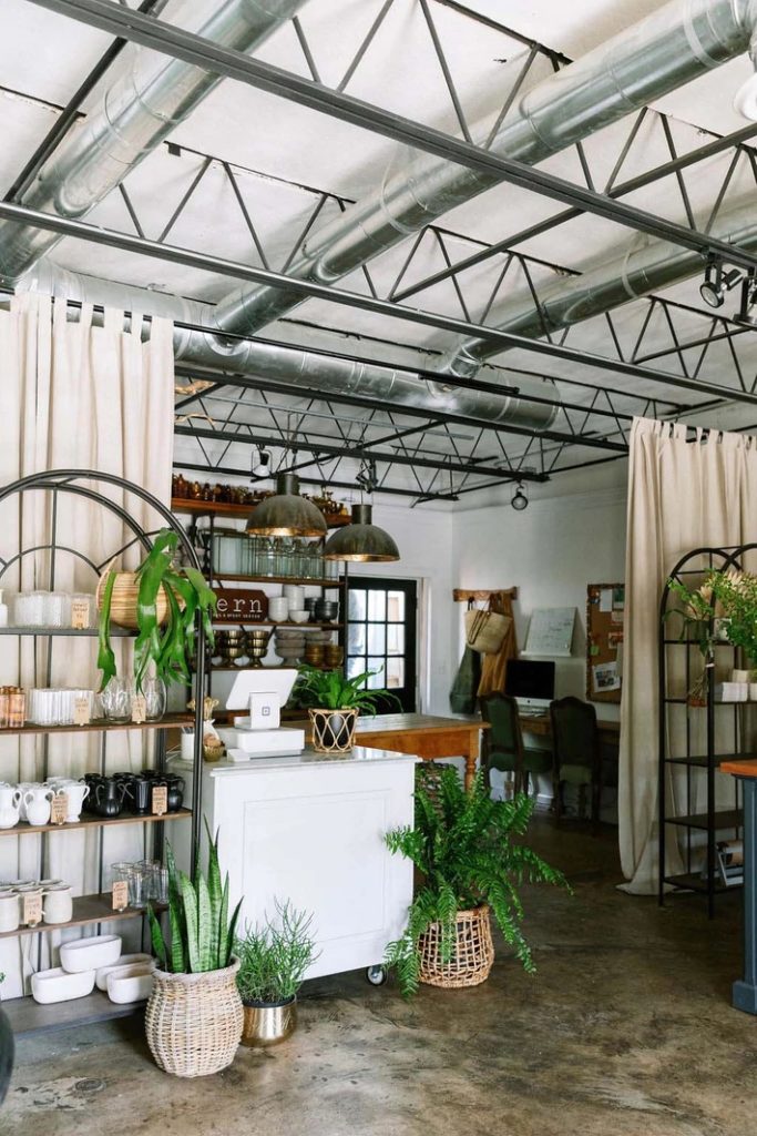 Retail space at Fern Studio Flowers in Columbia, South Carolina